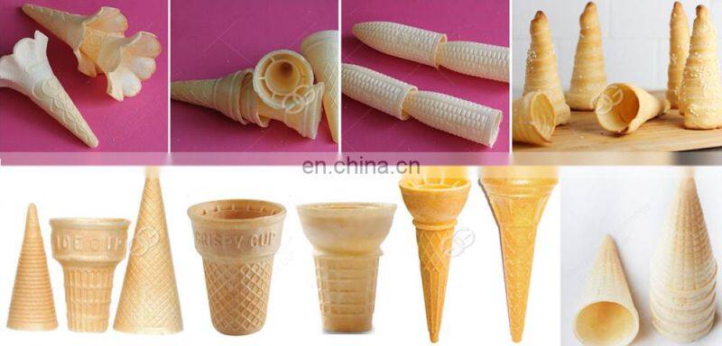 Commercial Hot Sale Semi Automatic Sugar Wafer Pizza Cone Making Equipment Ice Cream Cone Machine