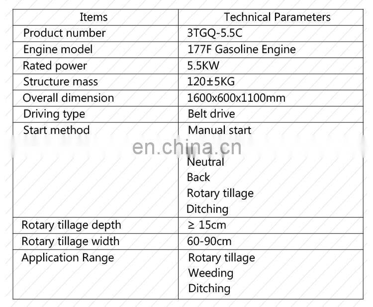 3TGQ-5.5C garden tiller (gasoline) agricultural weeding machinery