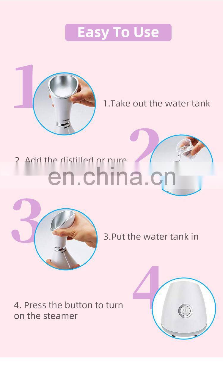 2021 Hot Sale Beauty Personal Care Face Steamer Sprayer Face with led light Humidifier Face steamers