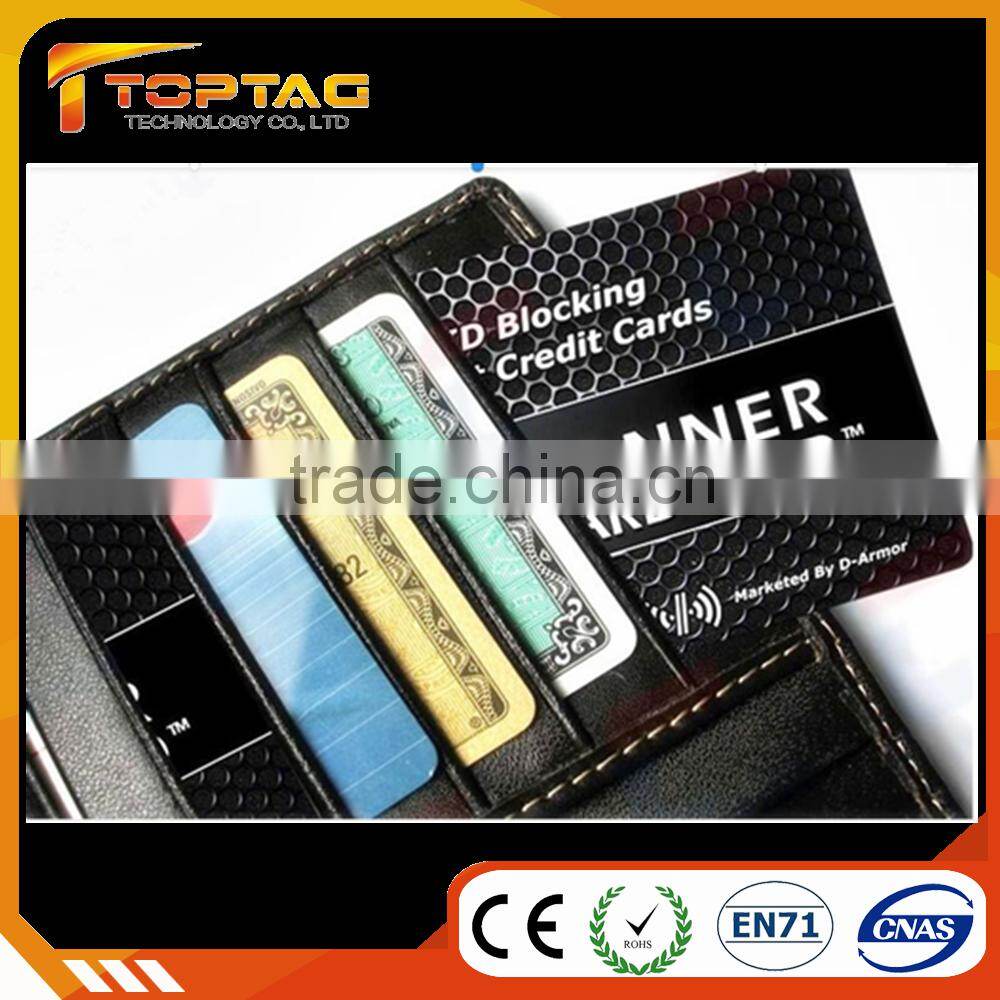 Hot Sale Amazon Wallet Rfid Blocking Card / HF Rfid Blocking Card/ Rfid Blocking Card