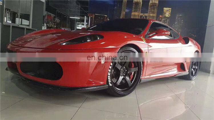 Beautiful carbon fiber HM style body kit for Ferrari F430 front spoiler rear spoiler side skirts and wing spoiler