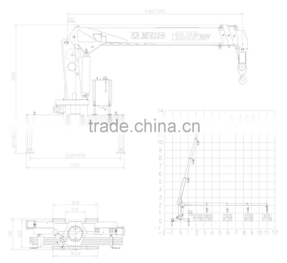 6.3ton DongFeng Truck-Mounted Crane