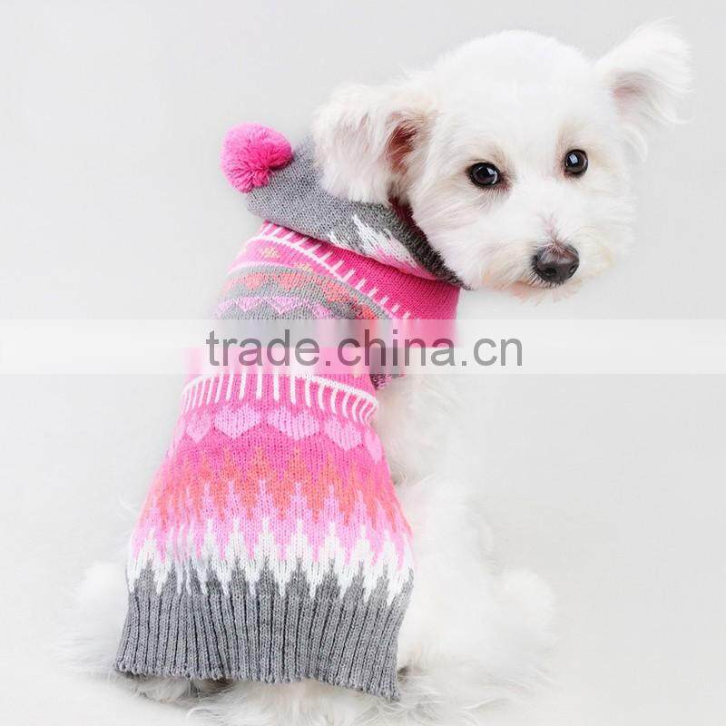 new design cotton knitted pattern pet dogs Sweater dress