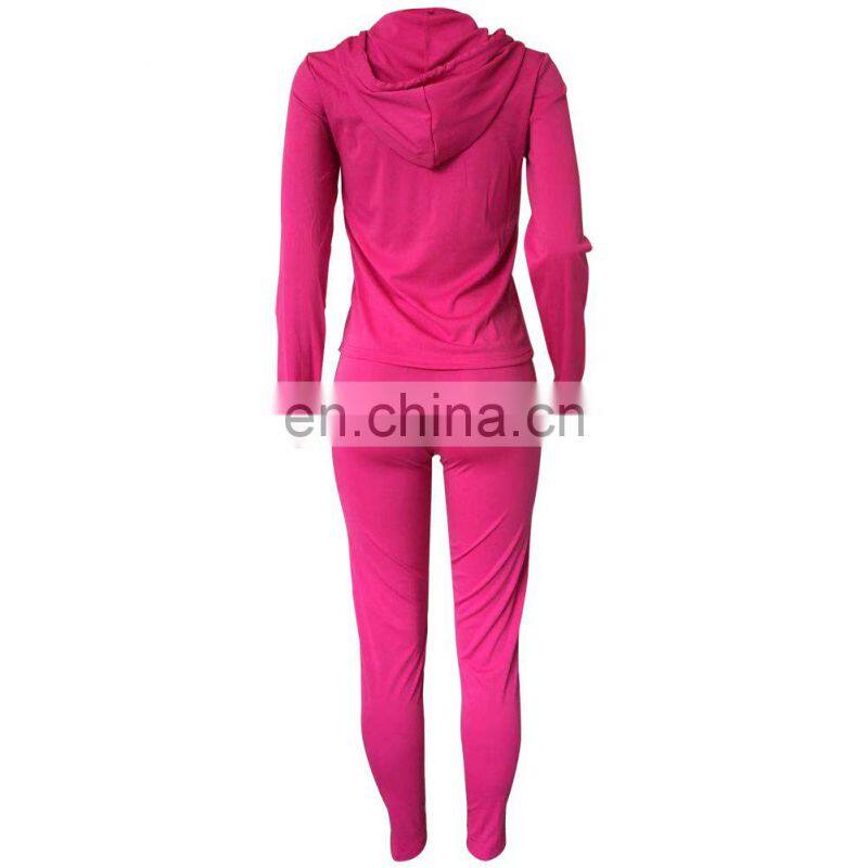 custom brand Women Jogger 2 Piece Pants Set Sweatsuit For Women 2021 Jogging Suit Tracksuit top+pants zipper coat