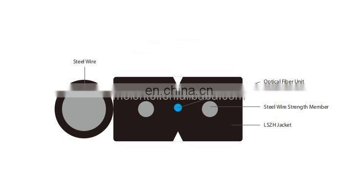 MT-1091-1 G652D G657A1 G657A2 FTTH DROP Cable Outdoor 2 core ftth drop cable