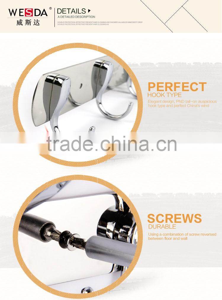 Wesda stainless steel bathroom display Hook bathroom accessory hangers 813