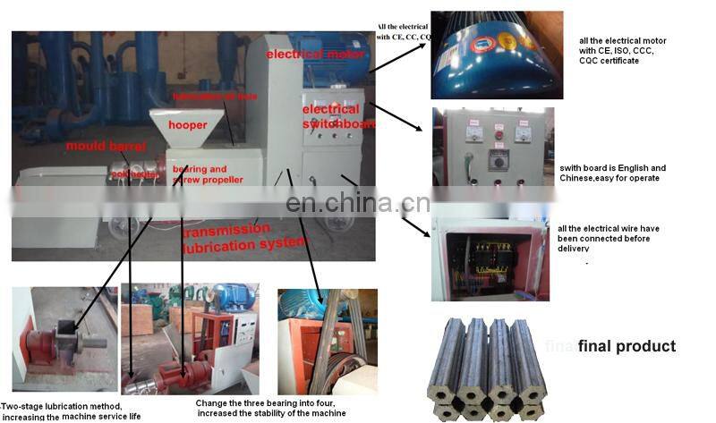 Sawdust Wheat Straw Log Fuel Briquettes Making Machine Production Line