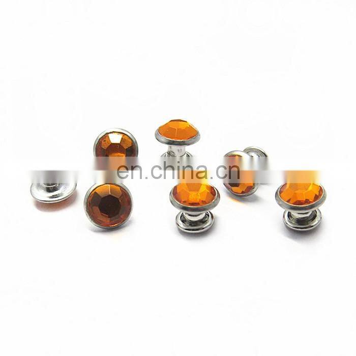 Best Selling 10mm Square Crystal Rivet For Leather