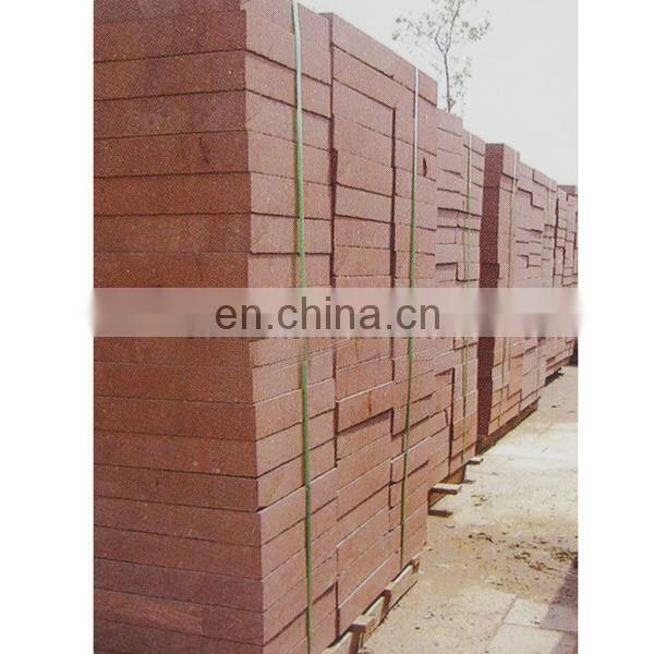 Red sandstone driveway paving slabs