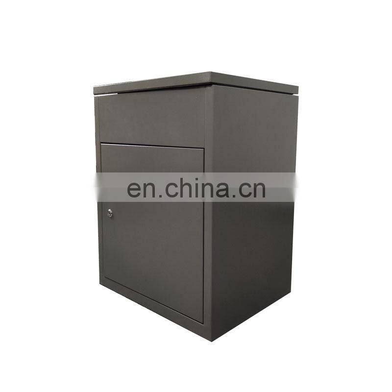 Metal Modern Mailbox Outdoor Garden Standing Mail Post Drop Box