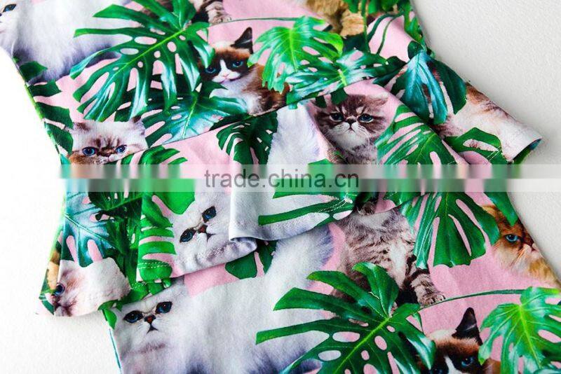 girls tight dress with all over printing