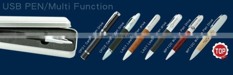 leather usb ballpoint pen with logo pen, for wedding favor or promotion gift item