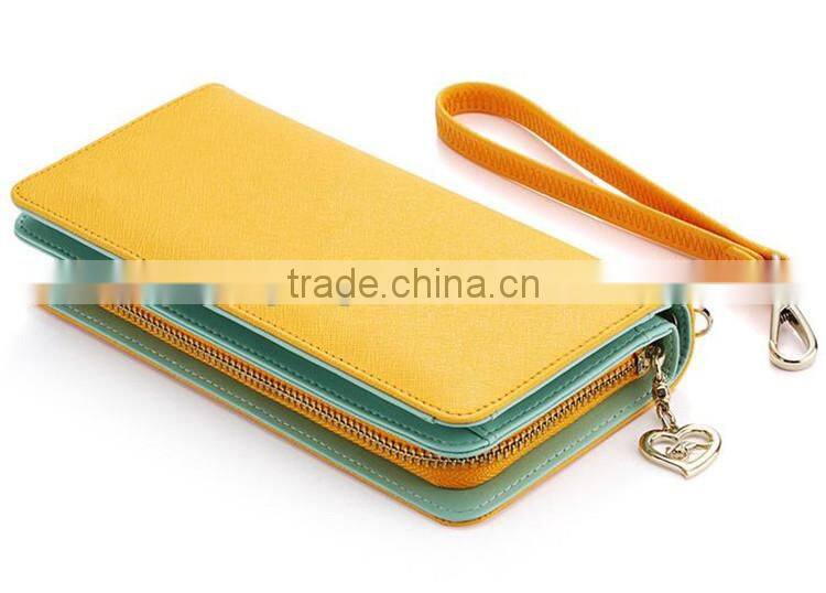 modern stylish ladies zipper clutch wallet