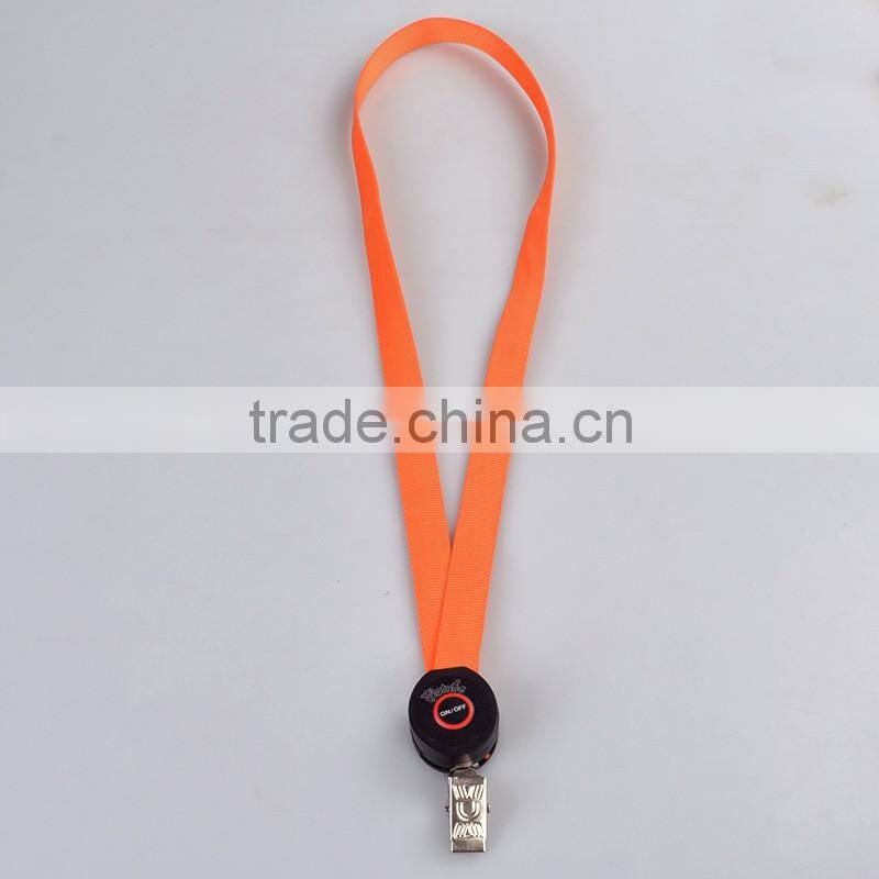 led lighting lamp with lanyard Label badge lanyard Nylon reflective tags design faith fashion caful easy-going beauty equal