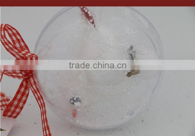 Clear Plastic Christmas Balls Cute Bird OEM Opening Christmas Bauble Ball