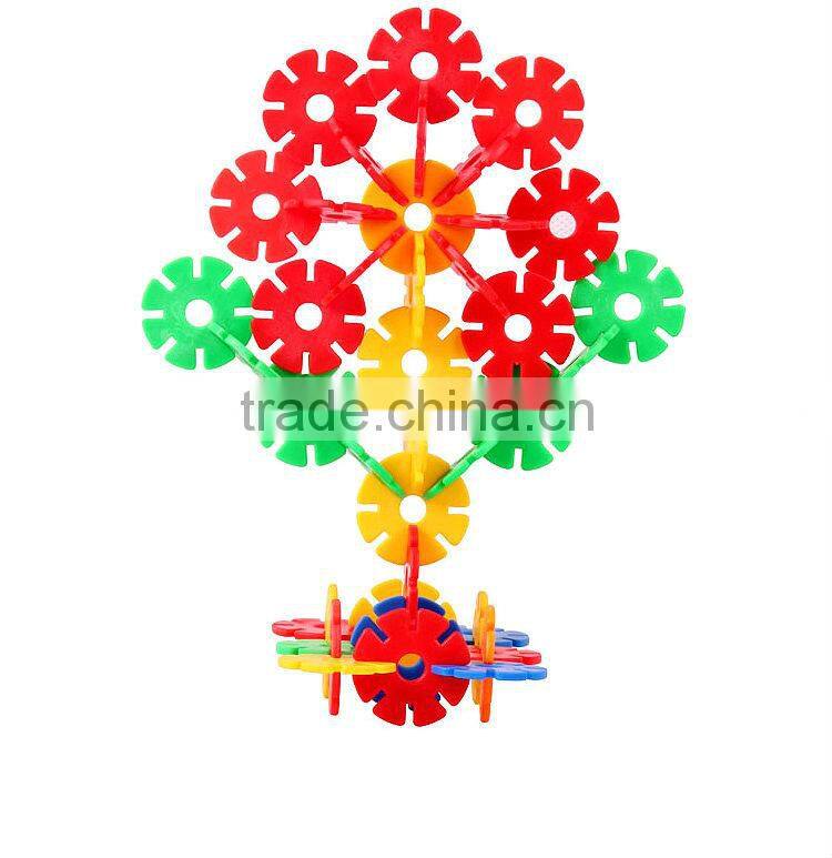 Super quality plastic toys building blocks snowflake building blocks diy building blocks