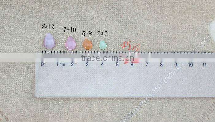 6mm*8mm Water drop shape Cat's Eye Stone mixed color wholesale
