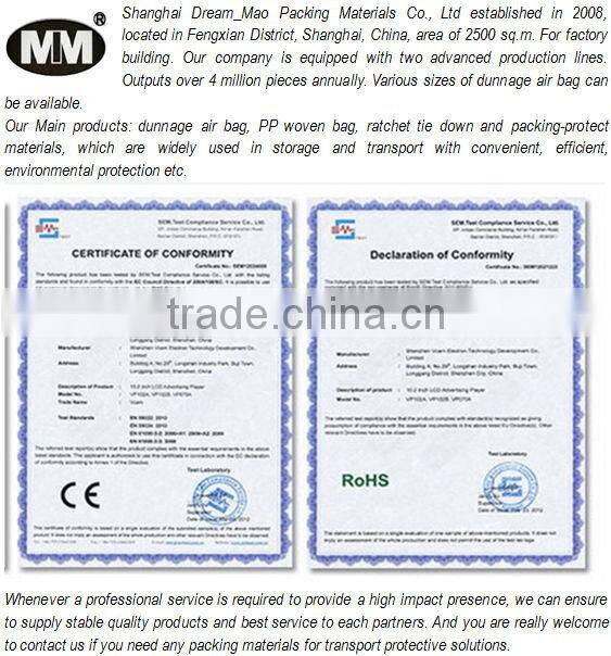 Economical new products dunnage air bag turkey