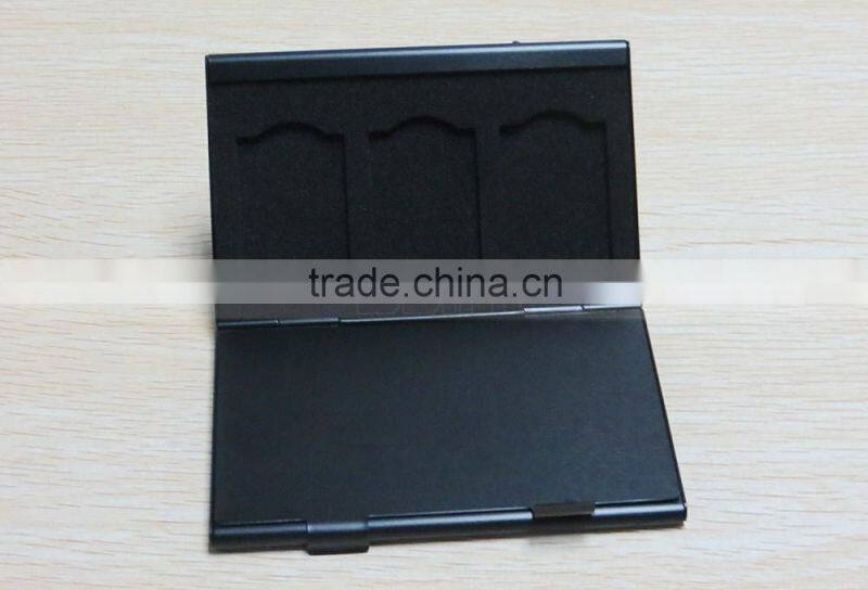 Silver Aluminum Box Portable 6 in 1 Memory Card Case SD/SDHC/MMC 6x SD Card Cases