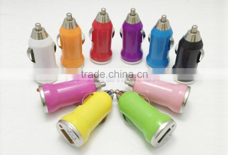 10 Colors Cheap Promotional 1A/5V Car Adapter USB Car Chargers For Mobile Phone iPhone