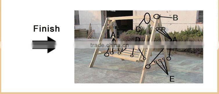 good quality outdoor garden wooden swing chair for garden park