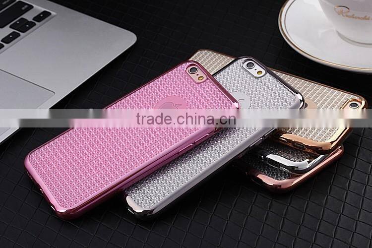 Luxury Glitter Soft TPU Electroplating Case Cover For Apple iPhone 6S / iPhone 6S Plus Rose Gold