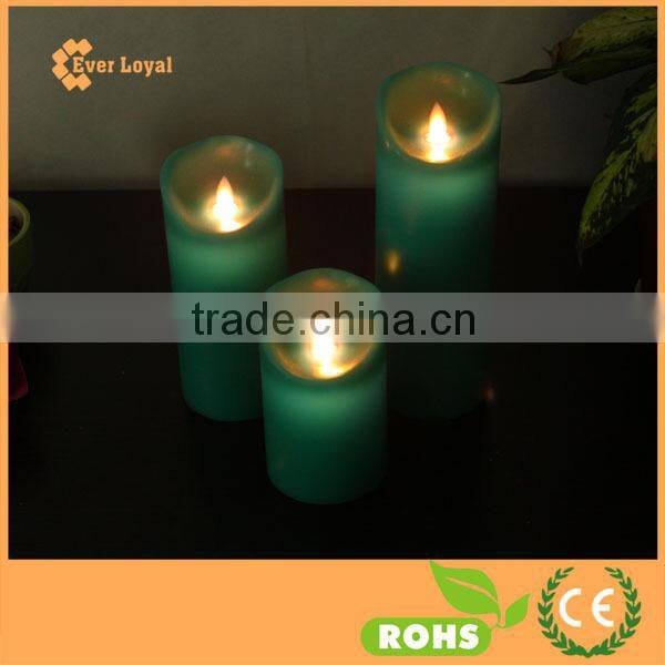 LED Dance Wax Candle with Waving Flame and Timer