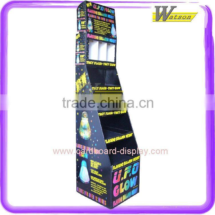 Bulb cardboard display stand, efficient light bulb tiers cardboard display shelf