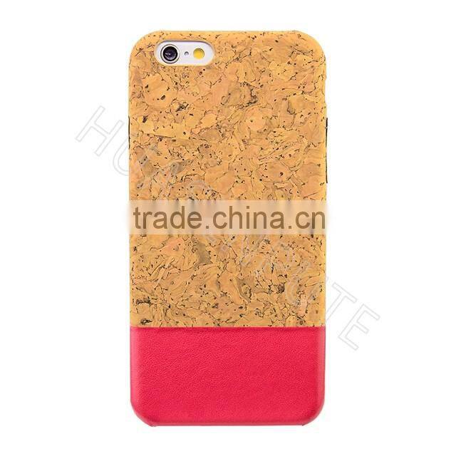 Real Wooden and PU Leather Back Cover Case For Apple iPhone 6s