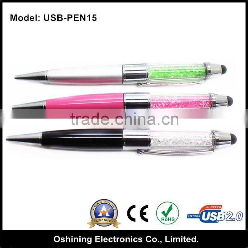 Top Selling Crystal Pen Shape USB Flash Drive (USB-PEN15)