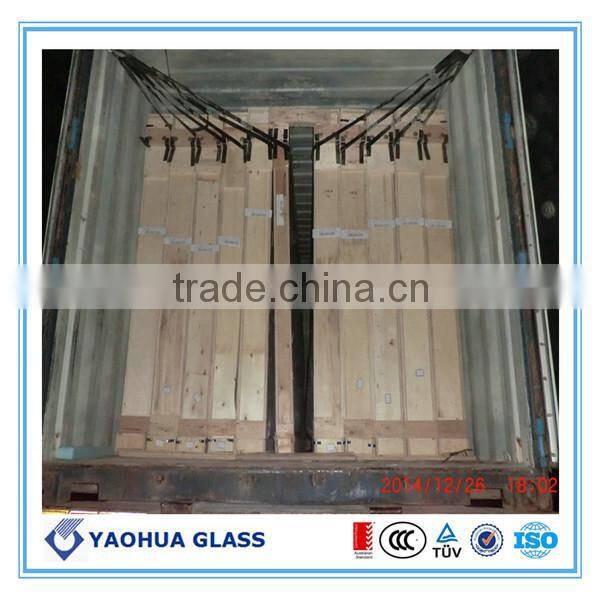 6.38mm back painted glass clear high quality laminated glass