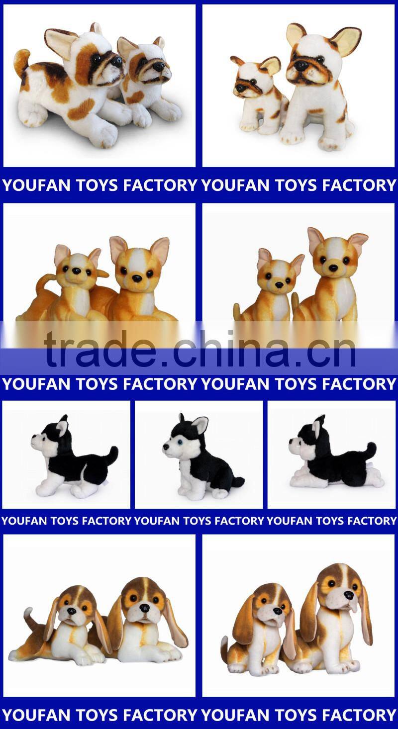 stuffed animal soft toy lifelike dog pug plush