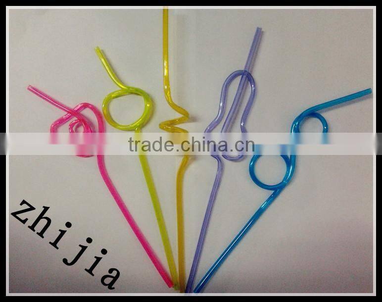 Colorful and different shaped party drinking straws