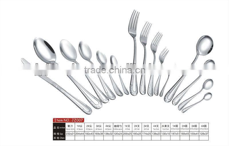 Dessert spoon stainless with mirror polishing, Stainless steel forks
