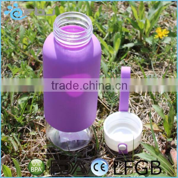 PC Plastic Water Bottle With Silicone Cover