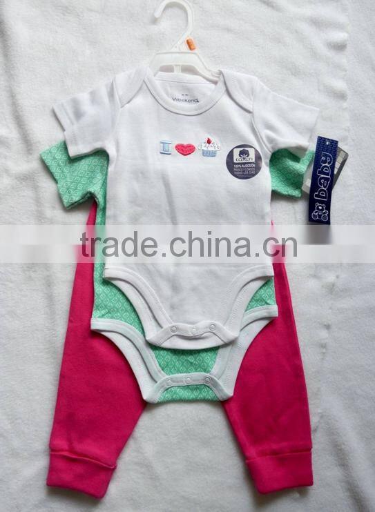 High quality 3pcs baby clothes sets infant clothes sets (in stock)