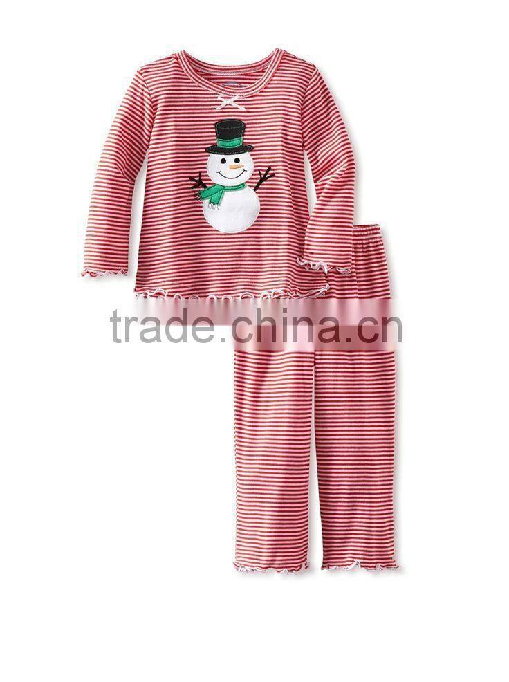 100 % Organic cotton kids striped Pajamas kids christmas pajamas wholesale