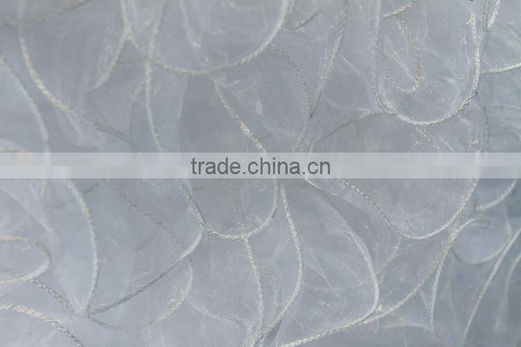 Wholesale short style organza ruffled chair back covers