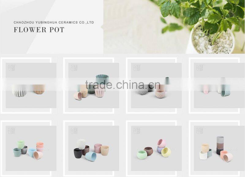 2015 Hot Colorful Ceramic Square Flower Pot