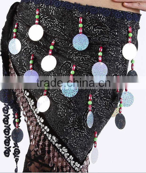 Sexy Dance Hip Scarf , Belly Dance Hip Scarf , Sequin Belly Dance Hip Scarf
