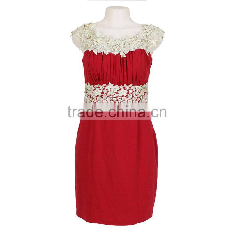 High quality and wholesale price embroidered hand-made beaded elegant dress for women ladies fancy lady clothes