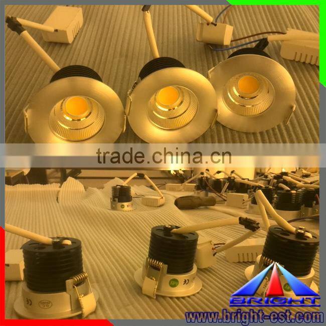 High Bright IP50 Unadjustable Fixed Installed 7W COB LED Downlight with 40 degree Beam angle