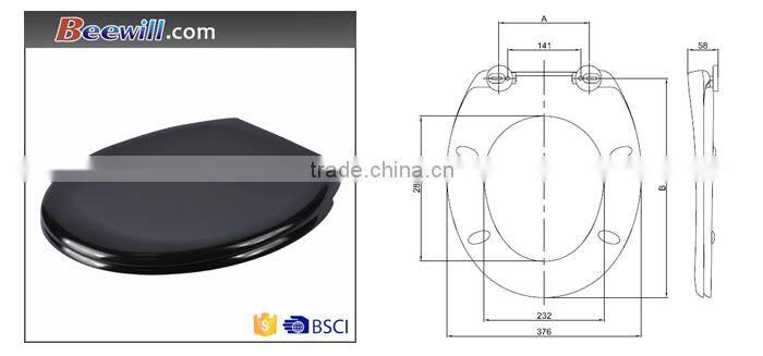 Slow down black coloured toilet seats