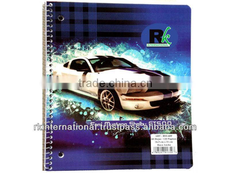 High quality 5 subject spiral notebook