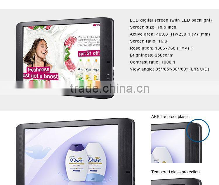 FlintStone shopping mall wall mounted 19 inch lcd video monitors