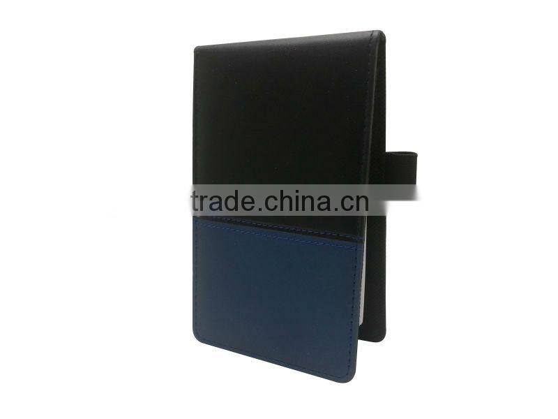 Notepad Leather pocket jotter with pen holder