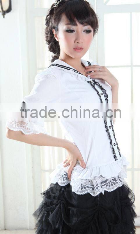2013 the new GLP lolita Lolita waist the fifth sleeve lace shirt 81113