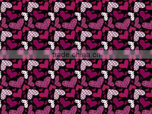 420d polyester heart print fabric