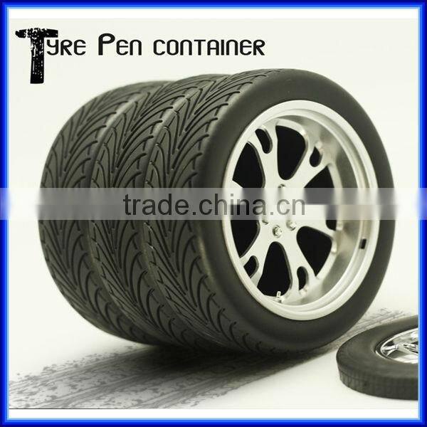 Popular Office Tyre rubber Pencil vase Pen holder for office, Unique Design Tire/tyre Pen Container