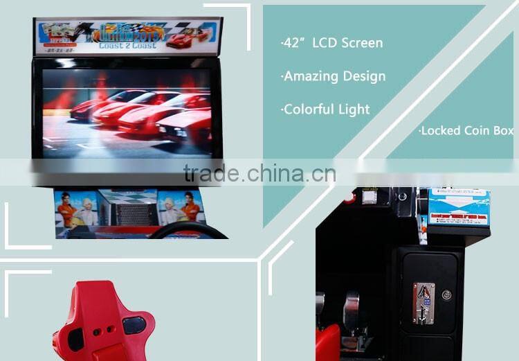2016 42'' LCD Outrun Double Player Arcade Games Car Race Game Diving Video For Entertainment